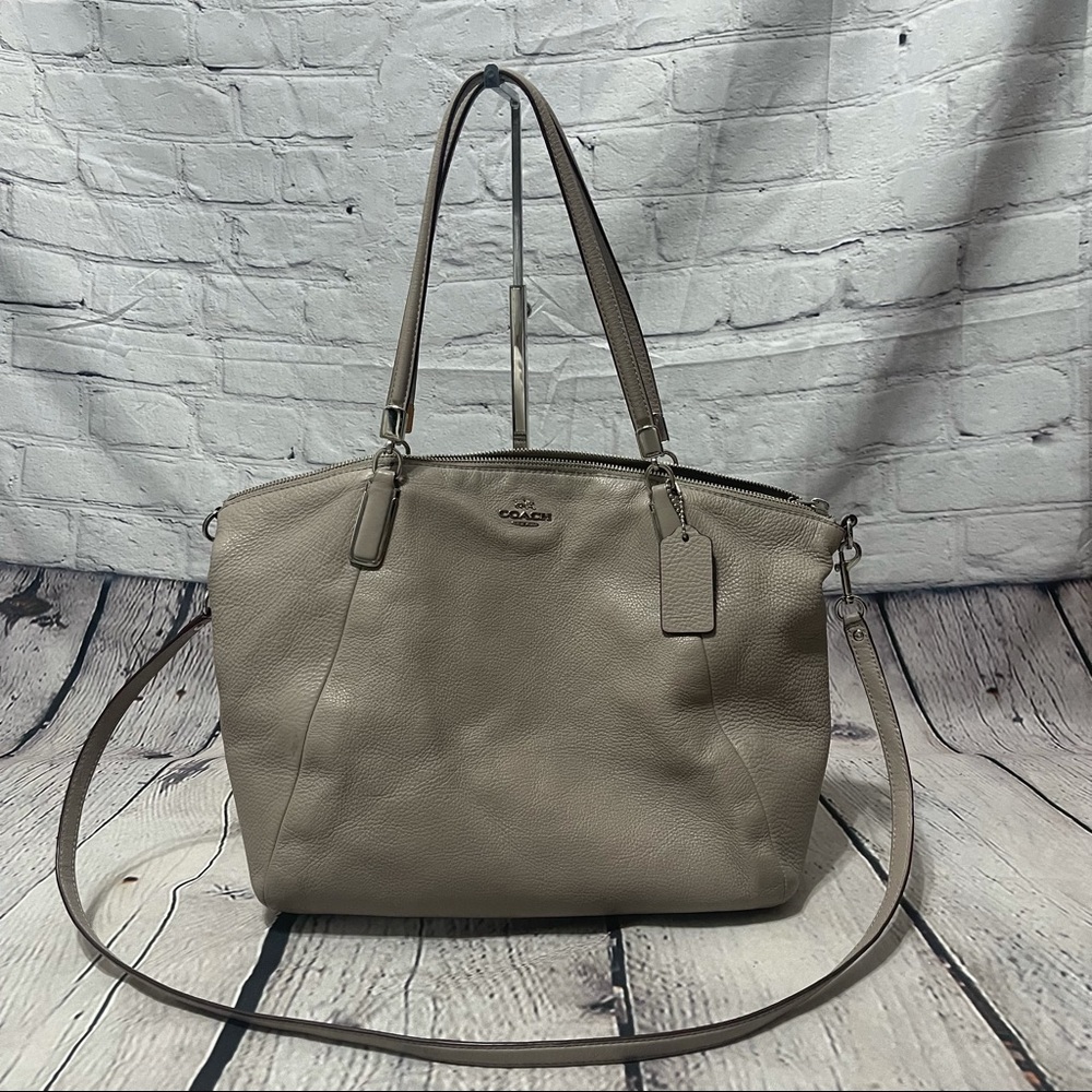 Coach Kelsey Pebbled Leather Crossbody Satchel F34494